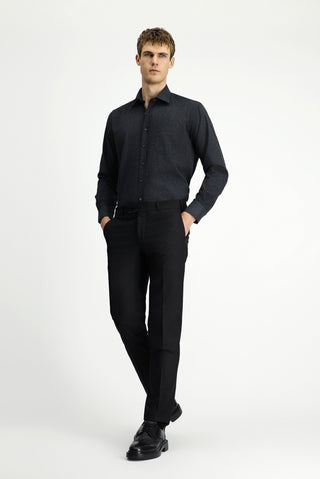  Siyah 7 Drop Slim Fit Dar Kesim Likralı Klasik Kumaş Pantolon