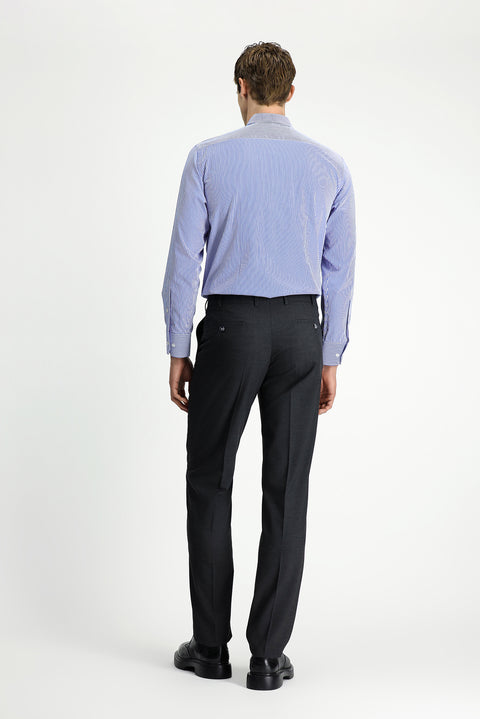 Dark Anthracite 6 Drop Regular Fit Standard Cut Classic Fabric Trousers