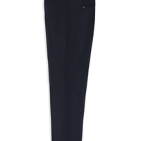 Dark Navy 6 Drop Regular Fit Standard Cut Lycra Classic Fabric Trousers