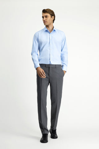  Orta Füme 7 Drop Slim Fit Dar Kesim Klasik Kumaş Pantolon