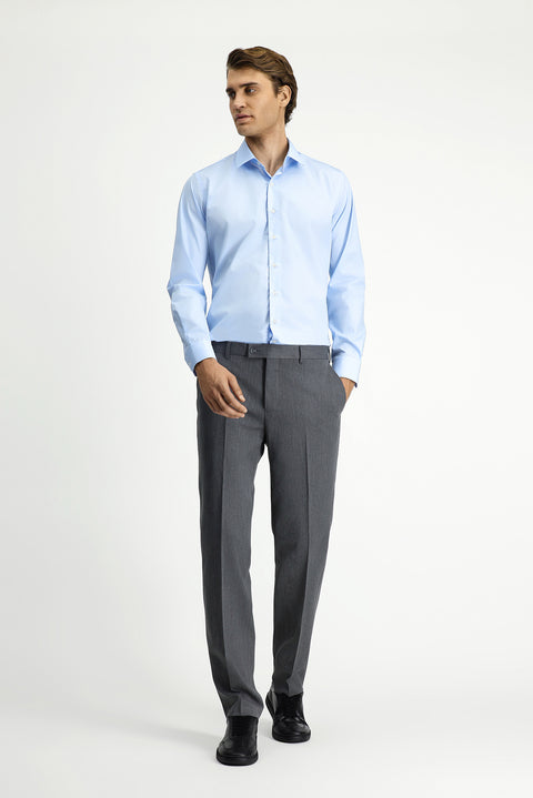 Orta Füme 4 Drop Relaxed Fit Rahat Kesim Klasik Kumaş Pantolon