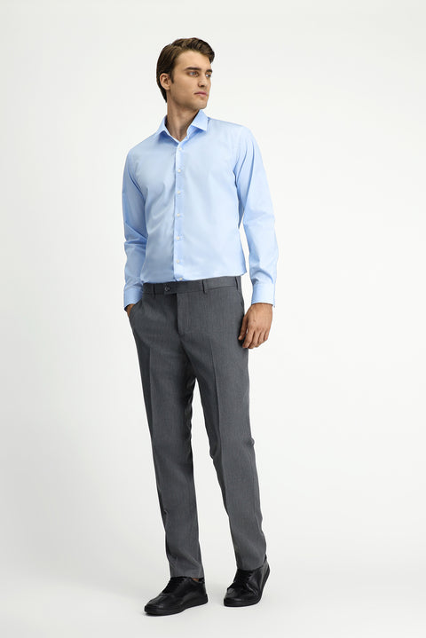 Orta Füme 4 Drop Relaxed Fit Rahat Kesim Klasik Kumaş Pantolon