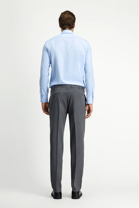 Orta Füme 4 Drop Relaxed Fit Rahat Kesim Klasik Kumaş Pantolon