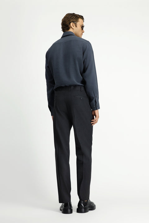 Medium Anthracite 4 Drop Relaxed Fit Classic Fabric Trousers