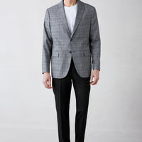 Black 6 Drop Regular Fit Standard Cut Classic Fabric Trousers