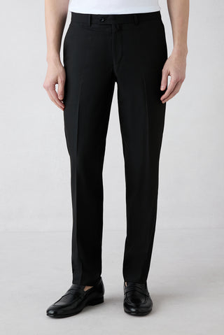  Siyah 4 Drop Relaxed Fit Rahat Kesim Klasik Kumaş Pantolon