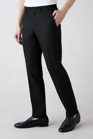  Siyah 4 Drop Relaxed Fit Rahat Kesim Klasik Kumaş Pantolon