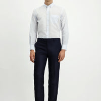 Dark Navy 7 Drop Slim Fit Classic Fabric Trousers