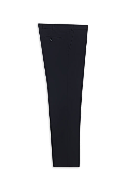 Dark Navy 7 Drop Slim Fit Classic Fabric Trousers
