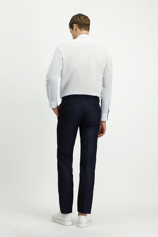  Koyu Lacivert 7 Drop Slim Fit Dar Kesim Klasik Kumaş Pantolon