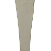 Light Mink 4 Drop Relaxed Fit Comfortable Cut Pleated Classic Fabric Trousers