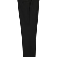 Black 4 Drop Relaxed Fit Classic Fabric Tuxedo Trousers