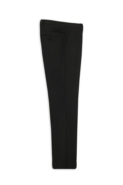 Black 7 Drop Slim Fit Classic Fabric Tuxedo Trousers