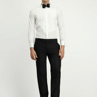 Black 7 Drop Slim Fit Classic Fabric Tuxedo Trousers