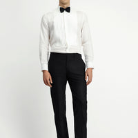 Siyah 6 Drop Regular Fit Standart Kesim Klasik Kumaş Smokin Pantolon