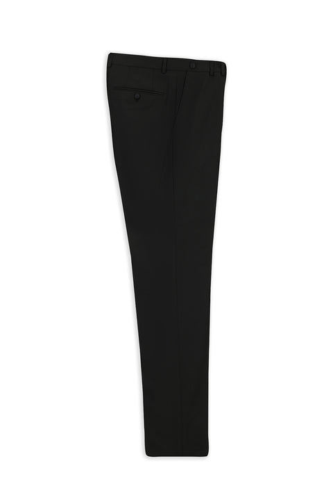 Siyah 6 Drop Regular Fit Standart Kesim Klasik Kumaş Smokin Pantolon