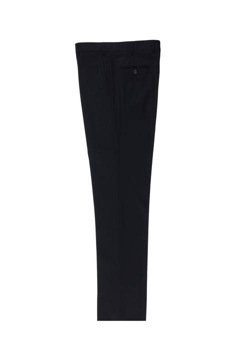 Dark Navy 6 Drop Regular Fit Standard Cut Classic Wool Fabric Trousers