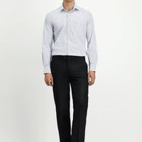 Dark Gray 7 Drop Slim Fit Narrow Cut Classic Wool Fabric Trousers