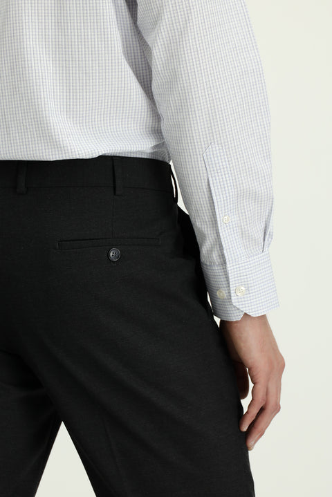 Dark Gray 4-Drop Relaxed Fit Classic Fabric Wool Trousers