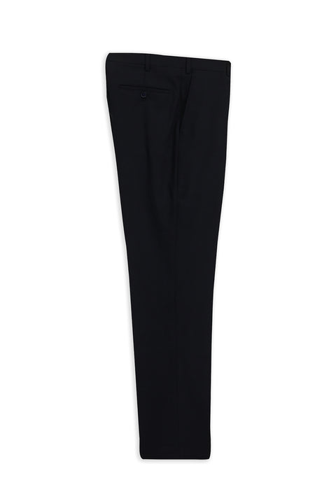 Dark Navy 6 Drop Regular Fit Standard Cut Classic Wool Fabric Trousers