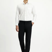 Black 7 Drop Slim Fit Narrow Cut Classic Wool Fabric Trousers