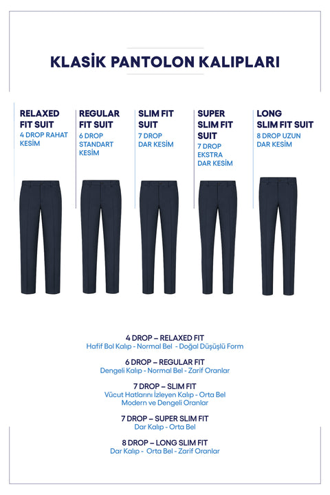 Black 6 Drop Regular Fit Standard Cut Classic Fabric Wool Trousers