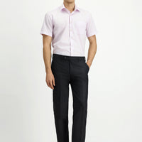 Dark Gray 6 Drop Regular Fit Standard Cut Classic Fabric Wool Trousers