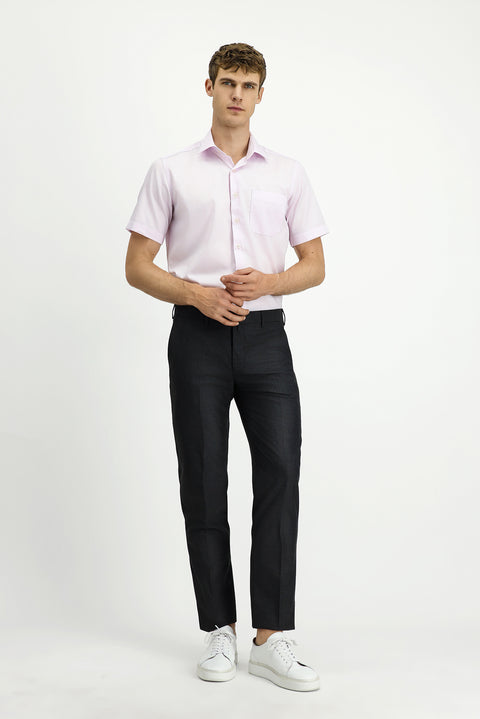 Dark Gray 4-Drop Relaxed Fit Classic Fabric Wool Trousers