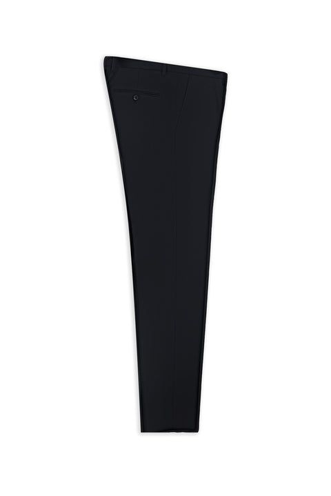 Koyu Lacivert 6 Drop Regular Fit Standart Kesim Yünlü Klasik Kumaş Pantolon