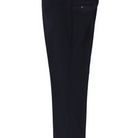 Dark Navy 4 Drop Relaxed Fit Classic Fabric Wool Trousers