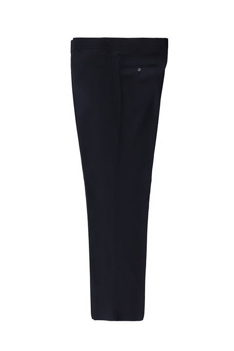 Dark Navy 6 Drop Regular Fit Standard Cut Classic Wool Fabric Trousers