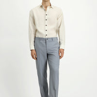 Medium Grey 4 Drop Relaxed Fit Lycra Classic Fabric Trousers