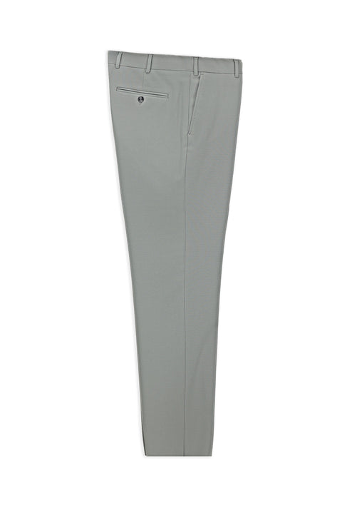 Medium Grey 4 Drop Relaxed Fit Lycra Classic Fabric Trousers