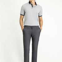 Mid-Smoked Slim Fit Skinny Elastic Waist Drawstring Lycra Trousers