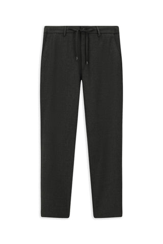  Koyu Füme Regular Fit Standart Kesim Beli Lastikli İpli Likralı Pantolon