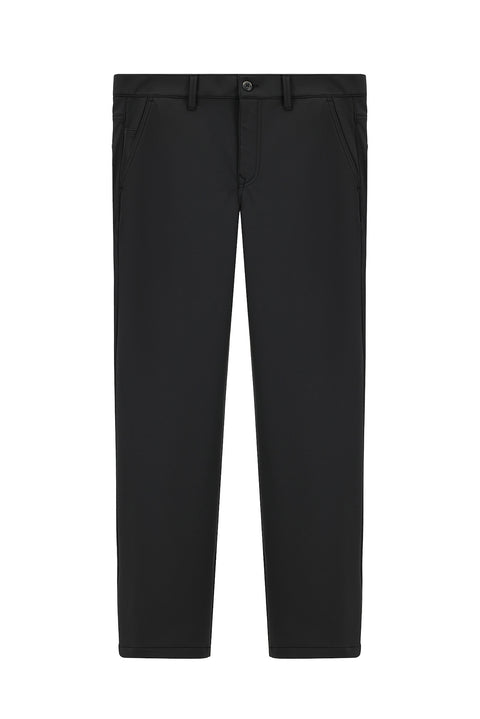 Black Techno-Line 7 Drop Slim Fit Narrow Cut Lycra Classic Fabric Trousers