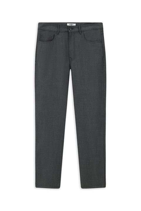 Orta Füme 6 Drop Regular Fit Standart Kesim Yünlü Kumaş Pantolon