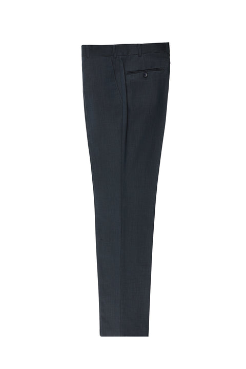 Dark Anthracite 6 Drop Regular Fit Classic Patterned Fabric Trousers