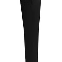 Dark Black 4 Drop Relaxed Fit Lycra Patterned Classic Fabric Trousers