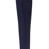 Medium Navy 6 Drop Regular Fit Standard Cut Lycra Patterned Classic Fabric Trousers