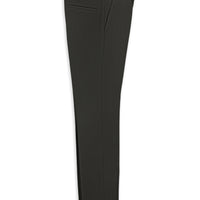 Dark Brown 7 Drop Super Slim Fit Extra Narrow Cut Patterned Classic Fabric Trousers