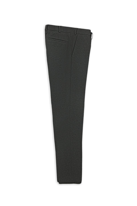 Dark Anthracite 7 Drop Super Slim Fit Extra Narrow Cut Patterned Classic Fabric Trousers