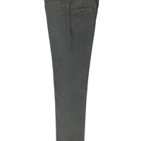 Dark Gray 7 Drop Slim Fit Narrow Cut Wool Classic Patterned Fabric Trousers