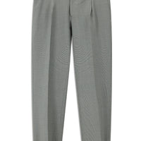Multicolored 4-Drop Relaxed Fit Casual Cut Wool Patterned Pleated Classic Fabric Trousers
