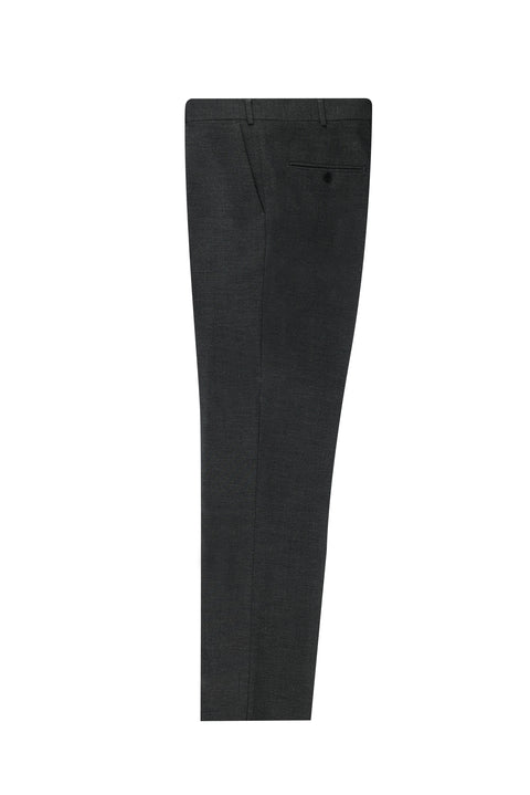 Dark Gray 6 Drop Regular Fit Standard Cut Classic Fabric Wool Trousers
