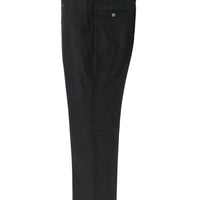 Dark Anthracite 6 Drop Regular Fit Standard Cut Classic Fabric Wool Trousers