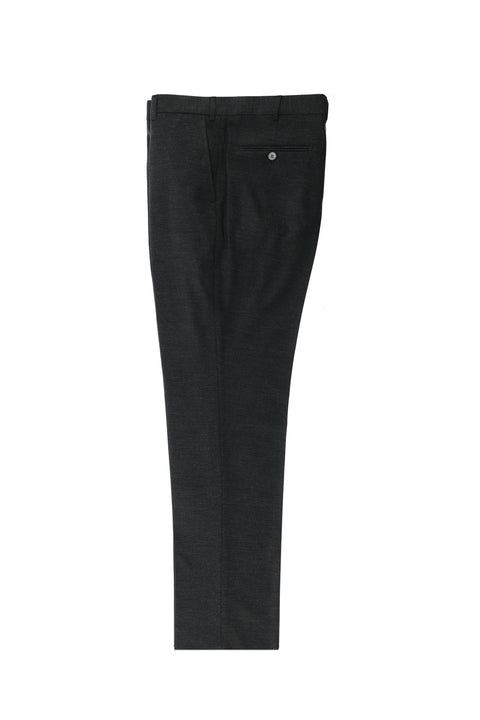 Dark Anthracite 6 Drop Regular Fit Standard Cut Classic Fabric Wool Trousers