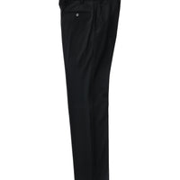 Black 7 Drop Slim Fit Narrow Cut Classic Wool Fabric Trousers