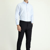 Siyah Lacivert 6 Drop Regular Fit Standart Kesim Yünlü Klasik Kumaş Pantolon