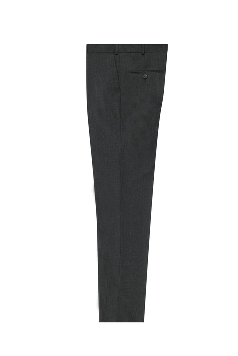 Orta Füme 7 Drop Slim Fit Dar Kesim Yünlü Klasik Kumaş Pantolon